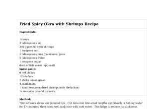 Fried Spicy Okra with Shrimps Recipe