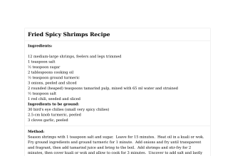 Fried Spicy Shrimps Recipe
