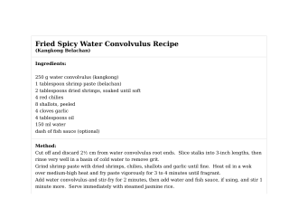 Fried Spicy Water Convolvulus Recipe