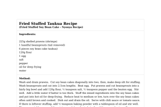 Fried Stuffed Taukua Recipe