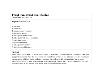 Fried Sun-Dried Beef Recipe