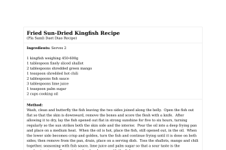 Fried Sun-Dried Kingfish Recipe