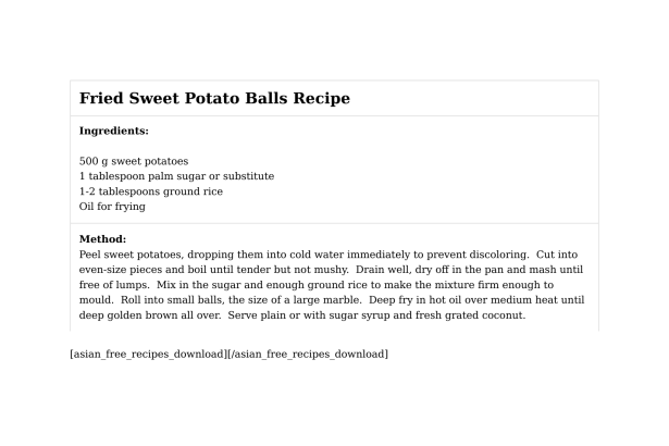 Fried Sweet Potato Balls Recipe