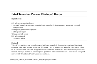 Fried Tamarind Prawns (Shrimps) Recipe