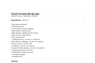 Fried Vermicelli Recipe