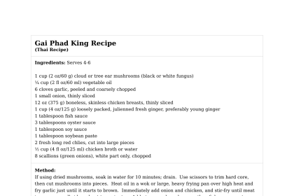Gai Phad King Recipe