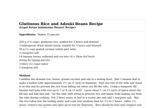 Glutinous Rice and Adzuki Beans Recipe