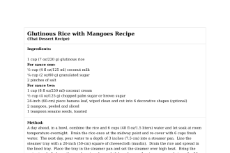 Glutinous Rice with Mangoes Recipe