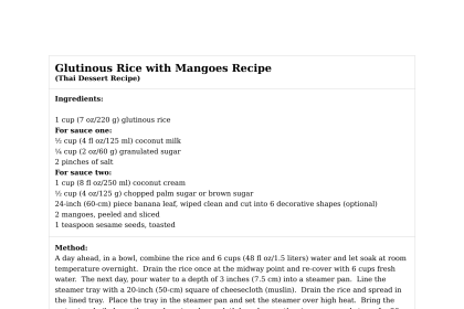 Glutinous Rice with Mangoes Recipe