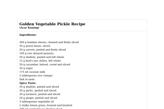 Golden Vegetable Pickle Recipe