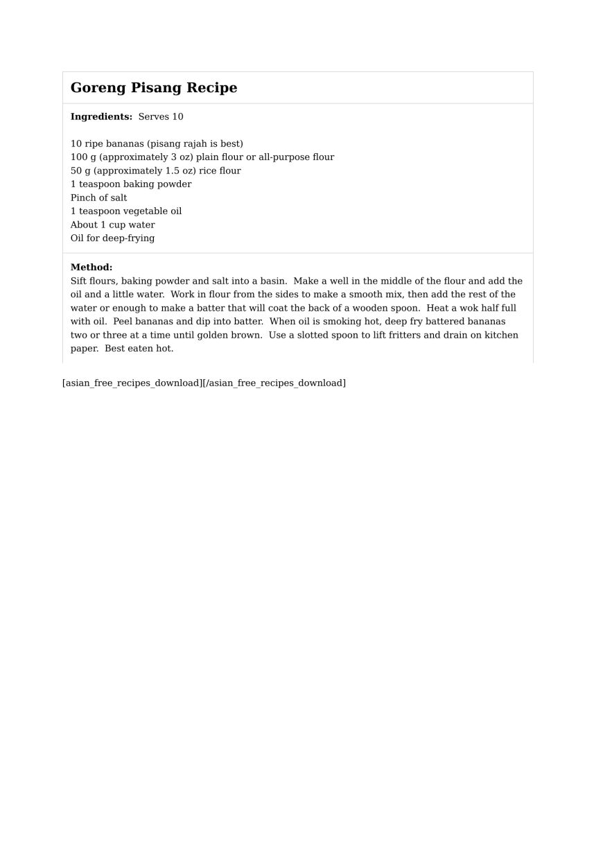 Goreng Pisang Recipe