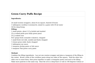 Green Curry Puffs Recipe