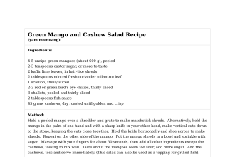Green Mango and Cashew Salad Recipe