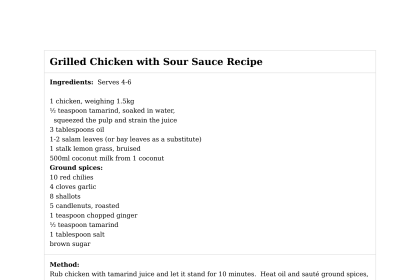 Grilled Chicken with Sour Sauce Recipe