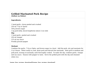 Grilled Marinated Pork Recipe