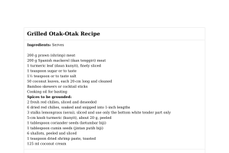 Grilled Otak-Otak Recipe