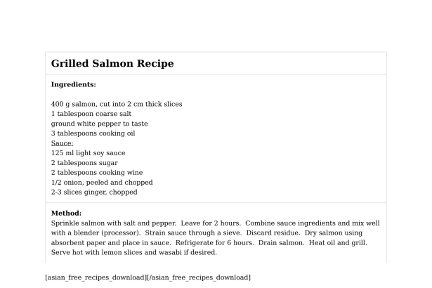 Grilled Salmon Recipe
