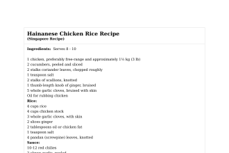 Hainanese Chicken Rice Recipe