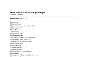 Hainanese Mutton Soup Recipe