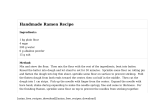 Handmade Ramen Recipe