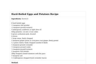 Hard-Boiled Eggs and Potatoes Recipe