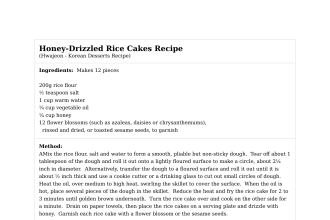 Honey-Drizzled Rice Cakes Recipe