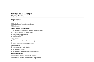 Hong Bak Recipe