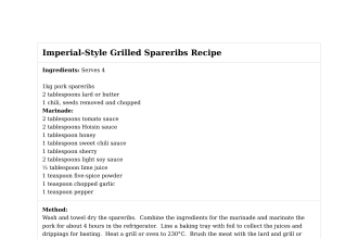 Imperial-Style Grilled Spareribs Recipe