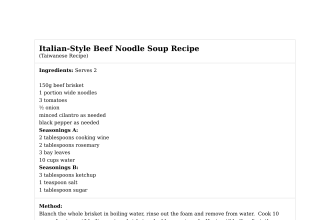Italian-Style Beef Noodle Soup Recipe
