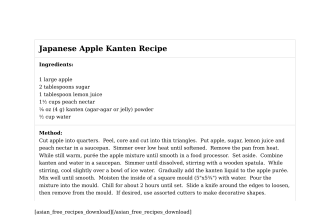 Japanese Apple Kanten Recipe