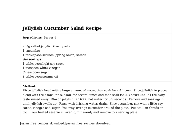Jellyfish Cucumber Salad Recipe