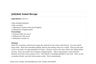 Jellyfish Salad Recipe