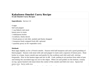 Kakuluwo Omelet Curry Recipe