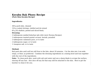 Kerabu Bak Phoey Recipe