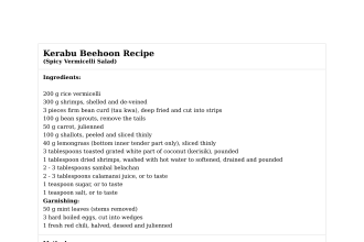Kerabu Beehoon Recipe
