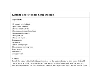 Kimchi Beef Noodle Soup Recipe