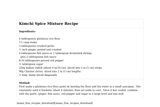 Kimchi Spice Mixture Recipe