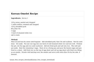Korean Omelet Recipe
