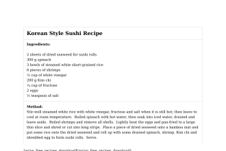 Korean Style Sushi Recipe