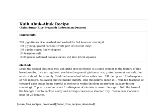 Kuih Abuk-Abuk Recipe