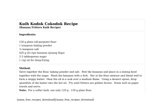 Kuih Kodok Cokodok Recipe