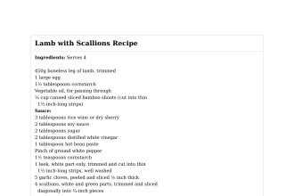 Lamb with Scallions Recipe