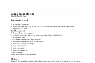 Lion's Head Recipe