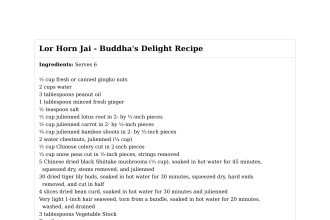 Lor Horn Jai - Buddha's Delight Recipe