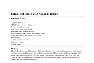 Lotus Root Sliced with Almonds Recipe