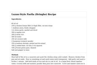 Luzon-Style Paella (Bringhe) Recipe