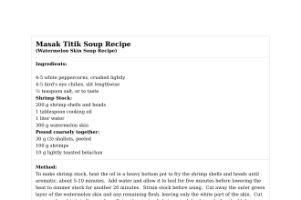 Masak Titik Soup Recipe