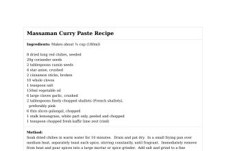 Massaman Curry Paste Recipe