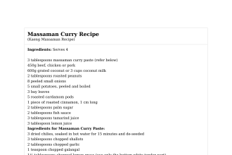Massaman Curry Recipe