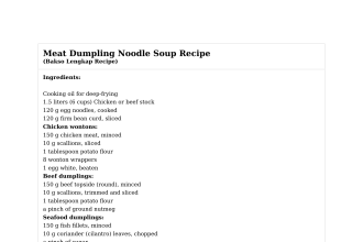 Meat Dumpling Noodle Soup Recipe